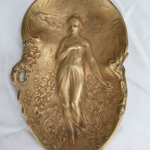 Beautiful Old Geschützt Bronze Pin Dish