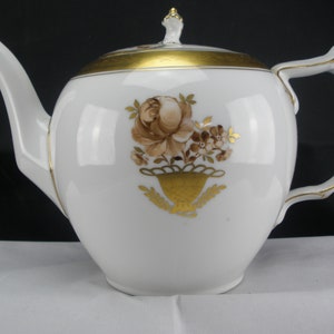 Royal Copenhagen Goldene Korb Teekanne Vintage hochwertige Porzellanfabrik erstes dänisches Design