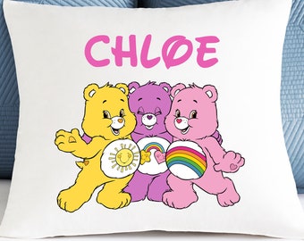 Care bear pillowcase | Etsy Care Bear Throw Pillow. Care Bears