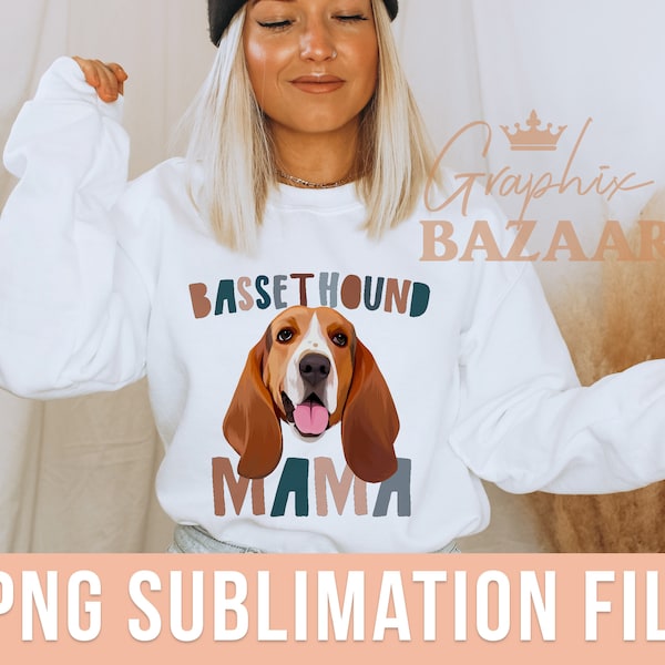 Basset Hound Mama PNG Boho Basset Hound Sublimation File Dog Mama PNG Basset Hound Mom PNG Basset Hound Shirt Basset Hound Clipart