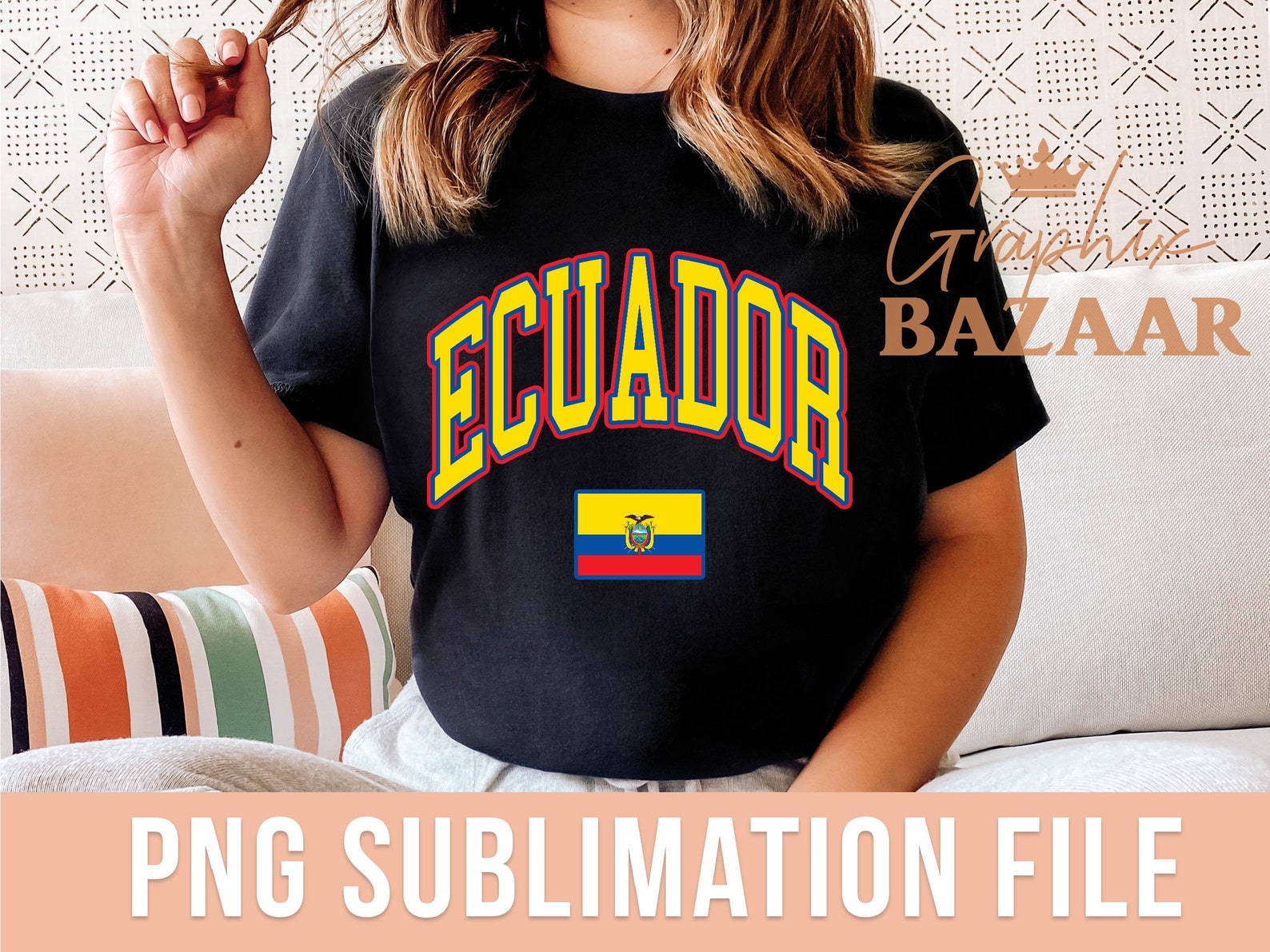 Ecuador PNG Ecuadorian Flag Sublimation Design Ecuador Shirt Design ...