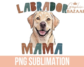Labrador Mama PNG Boho Blonde Labrador Retriever Sublimation File Dog ...