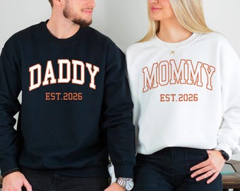 Mommy and Daddy SVG Matching Mom and Dad Est 2026 Sublimation Files New Parents PNG Mommy Daddy Cut Files Parenthood PNG