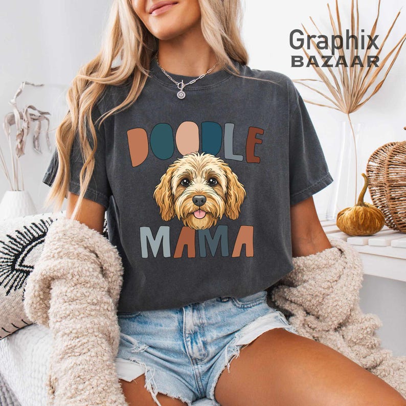 Doodle Mama PNG Boho Doodle Dog Sublimation Cute Doodle Dog Mom PNG Doodle Mom Shirt PNG Doodle Mama Shirt Doodle Clipart image 3