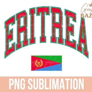 Érythrée PNG Design sublimation Drapeau Erythrée Design chemise Erythrée Bleu Rouge Vert Preppy Erythrée PNG Afrique Sublimation Pays d'Afrique Png