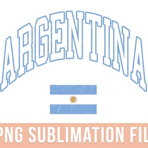 Argentina PNG Argentinian Flag Sublimation Design Argentina Football Shirt Design Sky Blue and White Preppy Argentina Soccer PNG image 1
