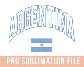 Argentina PNG Argentinian Flag Sublimation Design Argentina Football Shirt Design Sky Blue and White Preppy Argentina Soccer PNG