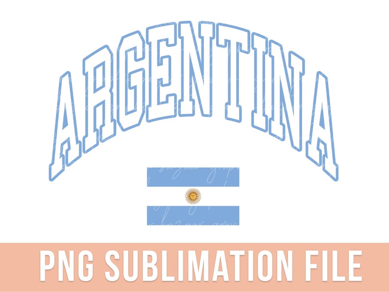 Argentina PNG Argentinian Flag Sublimation Design Argentina Football Shirt Design Sky Blue and White Preppy Argentina Soccer PNG image 1