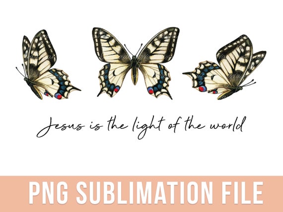 Jesus is the Light PNG Christian Quote Sublimation Design - Etsy
