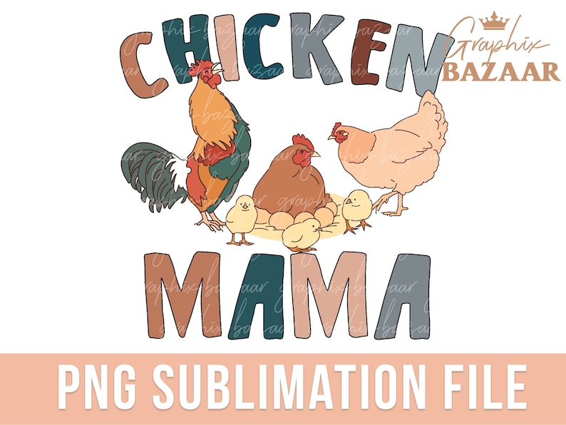 Chicken Mama PNG Boho Chicken Sublimation File Chicken Hen Mom - Etsy