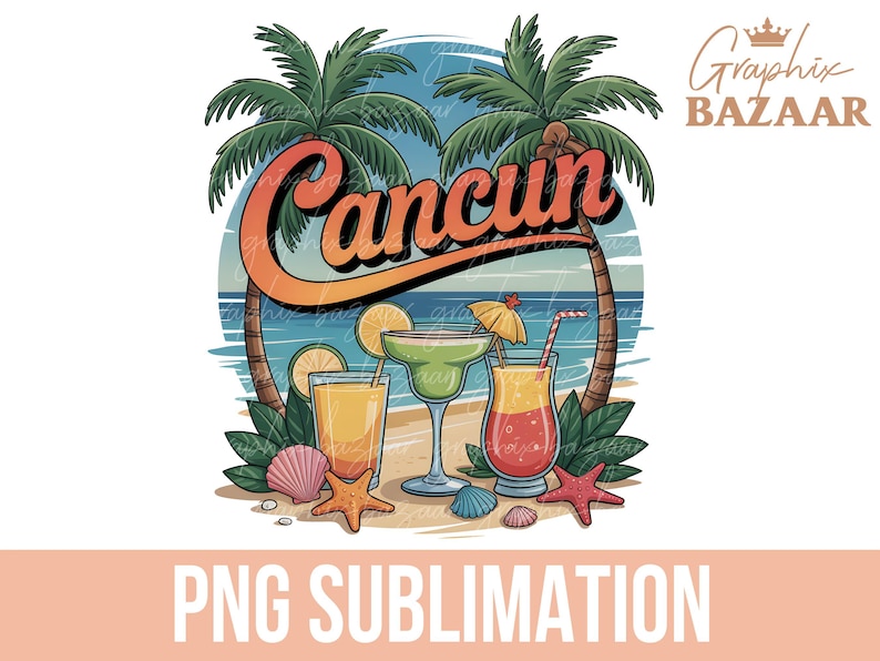 Cancun Beach PNG Cancun Bachelorette Party Sublimation Mexico ...