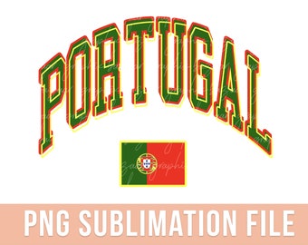 Portugal PNG Bandera de Portugal Diseño de sublimación Diseño de camiseta de fútbol de Portugal Rojo y verde Preppy Portugal PNG