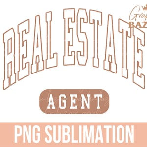 Estate Agent PNG Preppy Real Estate Agent Sublimation Design Graduate Real Estate PNG Selling Houses Cut File