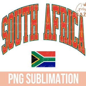 South Africa PNG South African Flag Sublimation Design South Africa Shirt Design Preppy Africa PNG Africa Sublimation African Country Png