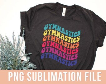 Gymnastics PNG Rainbow Colored Gymnastics Sublimation Design Gymnastics Coach PNG Gymnastics Mom Shirt Design Gymnast PNG Sport png