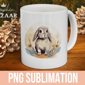 Rabbit Clipart Cute Rabbit Sublimation File Lop Eared Rabbit PNG Rabbit Mom Shirt PNG Rabbit Illustration Shirt Design Boho Bunny Clipart