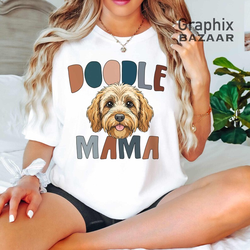Doodle Mama PNG Boho Doodle Dog Sublimation Cute Doodle Dog Mom PNG Doodle Mom Shirt PNG Doodle Mama Shirt Doodle Clipart image 1
