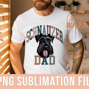 Schnauzer Dad PNG Black Schnauzer Mom Sublimation File Dog Mama PNG Black Schnauzer Cut File Schnauzer Shirt Schnauzer Clipart