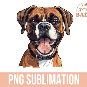 Boxer Dog Clipart Boxer Dog PNG Happy Boxer Mom Dog Sublimation File Dog Dad PNG Boxer Dog Cut File Boxer Shirt Smiling Boxer Dog PNG