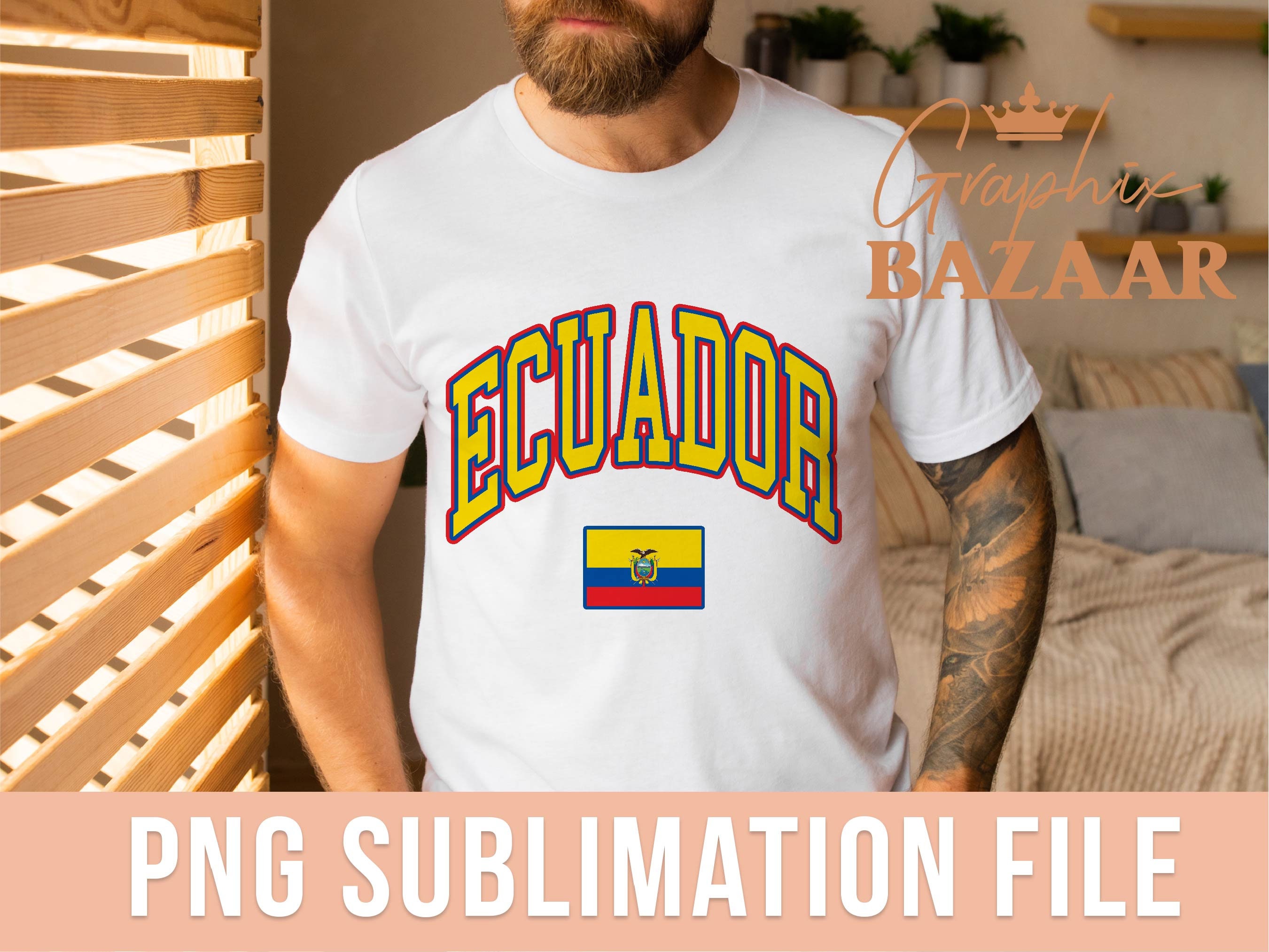 Ecuador PNG Ecuadorian Flag Sublimation Design Ecuador Shirt Design ...
