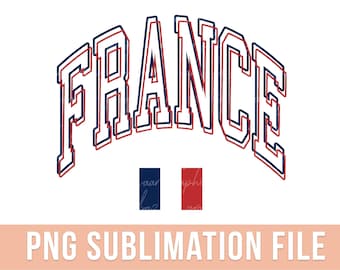 France PNG French Flag Sublimation Design France Football Shirt Design Blue White and Red Preppy France PNG