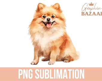 Watercolor Pomeranian PNG Boho Pom Dog Sublimation File Dog Mama PNG Watercolor Pomeranian Shirt PNG Dog Mom Shirt Pom Mama Shirt Cricut
