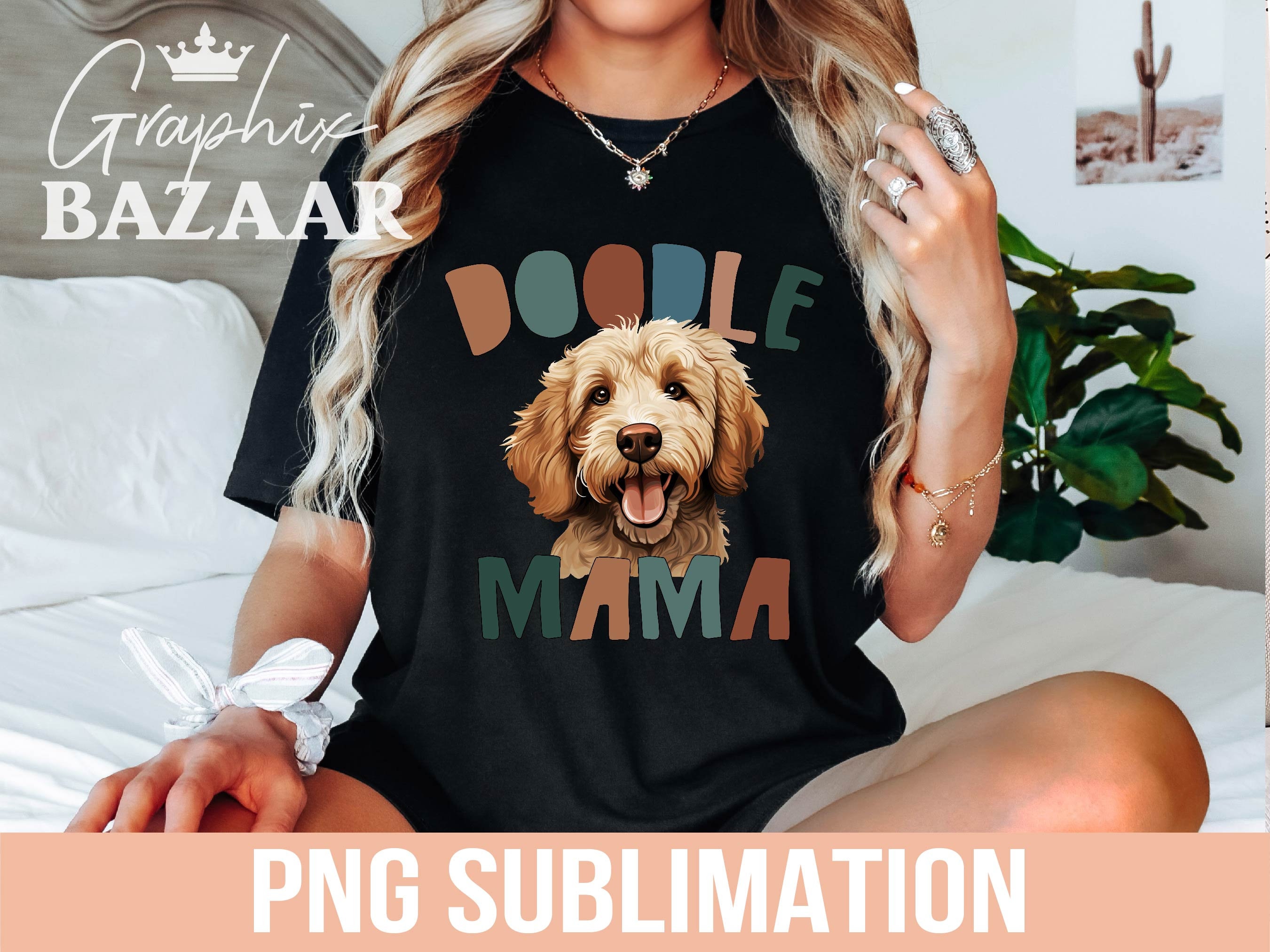 Golden Doodle Mama PNG Boho Golden Doodle Dog Sublimation File Funny ...