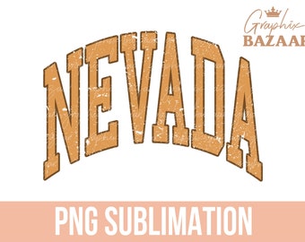 Vintage Nevada PNG US Western State Sublimation Design Western Shirt Design Cowboy State Clipart Nevada Cut File