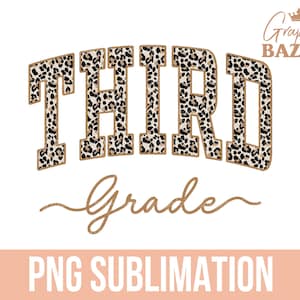 Derde leerjaar luipaardprint derde leerjaar sublimatie kindershirt ontwerp derde leerjaar leraar derde leerjaar png Terug naar school Clipart