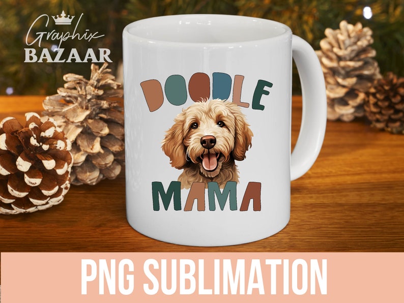 Golden Doodle Mama PNG Boho Golden Doodle Dog Sublimation File Funny ...