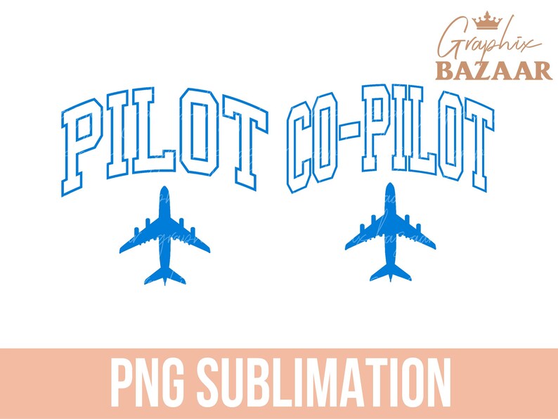 Pilot and Co-pilot PNG Matching Father & Son Pilot Sublimation Preppy ...