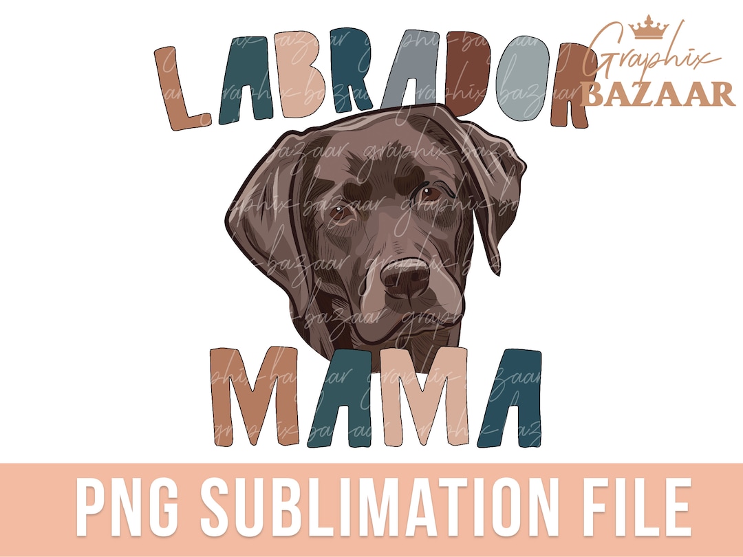 Brown Labrador PNG Boho Chocolate Labrador Sublimation File Dog Mama ...