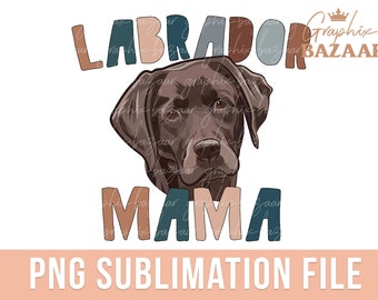 Brown Labrador PNG Boho Chocolate Labrador Sublimation File Dog Mama PNG Brown Labrador Mom Shirt PNG Dog Mom Shirt Dog Mama Shirt