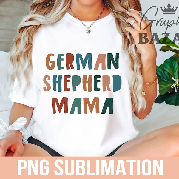 Boho German Shepherd Mama PNG Alsatian Dog Sublimation File Dog Mama PNG German Shepherd Mom Shirt PNG Dog Mom Shirt Dog Mama Shirt