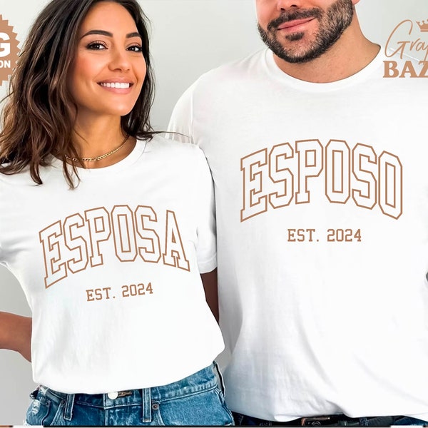 Spanish Husband and Wife PNG Set Esposo PNG Esposa PNG Sublimation Design Matching Husband and Wife Png Pack Matching Couples Cut File