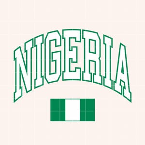 Nigeria PNG nigeriansk flagga sublimeringsdesign Nigeria skjorta design vit och grön preppy Nigeria PNG Afrika sublimering afrikanskt land png
