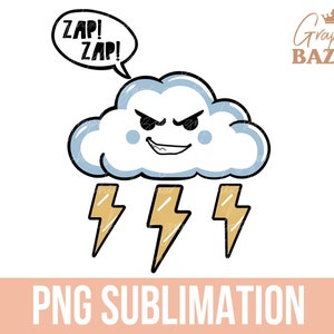 Angry Cloud Clipart Funny Cloud Sublimation Design Earth Day PNG Petty Cloud and Lightning Clipart Shirt Design Cloud Meme PNG