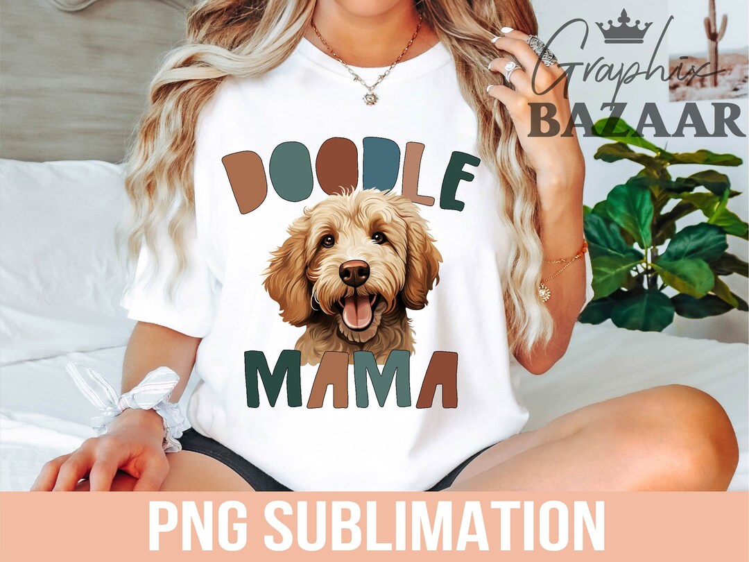 Golden Doodle Mama PNG Boho Golden Doodle Dog Sublimation File Funny ...