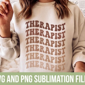 Therapist SVG Coffee Gradient Health Care PNG Sublimation Design Therapy Cut File Mental Health Professional Clipart