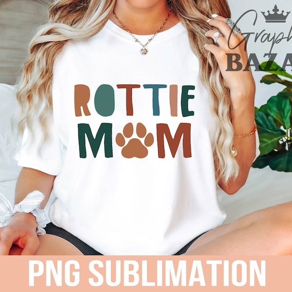 Boho Rottie Mom PNG Rottweiler Mama Sublimation File Dog Mama PNG Rottie Mom Shirt PNG Dog Mom Shirt Dog Mama Shirt Rottweiler Dog Gifts