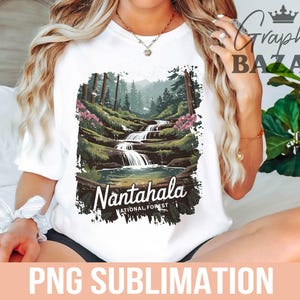 Nantahala National Forest PNG Vintage Nantahala Sublimation Nature Lover Clipart North Carolina Wilderness PNG Wanderlust Forest PNG