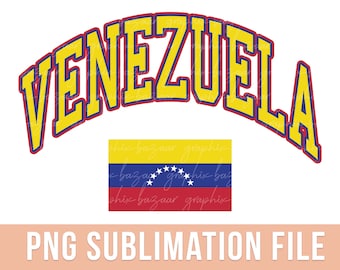 Venezuela PNG Venezuelan Flag Sublimation Design Venezuela Shirt Design Yellow Blue and Red Preppy Venezuela PNG