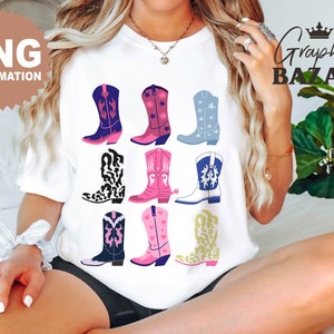 Cowgirl Boots PNG Country Girl Sublimation Design Western Cowgirl PNG Pink Cowboy Boots Clipart Pink Cowgirl Boots Rodeo PNG