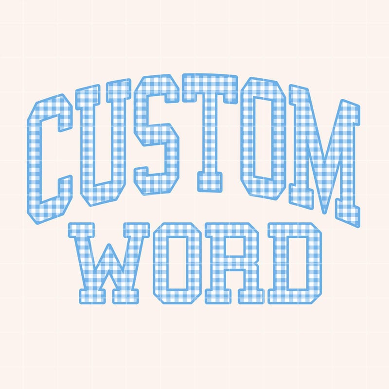 Gingham Lettering Png - Etsy
