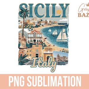Sicilia Collage PNG Italia Diseño de sublimación Sicilia Vacaciones Collage Clipart Sicilia Mood Board Diseño Wanderlust PNG Medeterianian Clipart