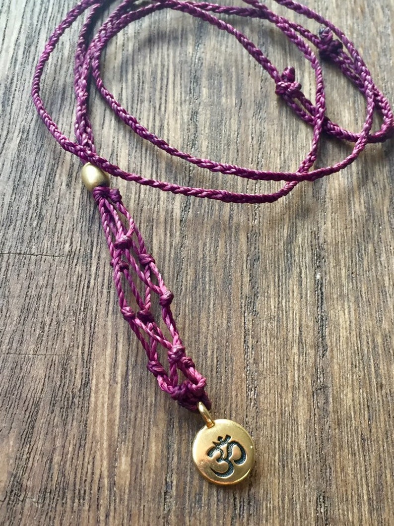 Handmade Macrame Stone Holder Necklace / Crystal Necklace Etsy