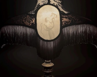 Handmade Victorian Style Lampshade - Snake Lady