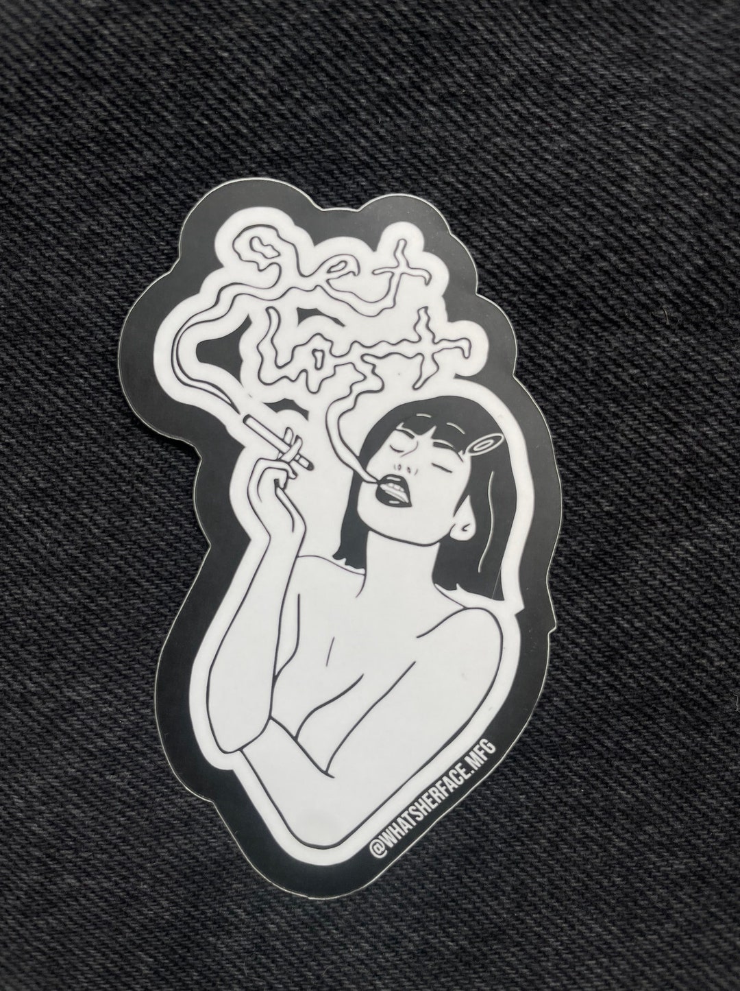 Sticker - Get Lost in Smoke Girl Matte White - Etsy