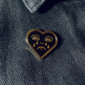 Crying Heart Enamel Pin