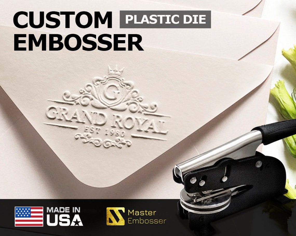 Custom Embosser with Plastic DieLogo/Certificate Etsy
